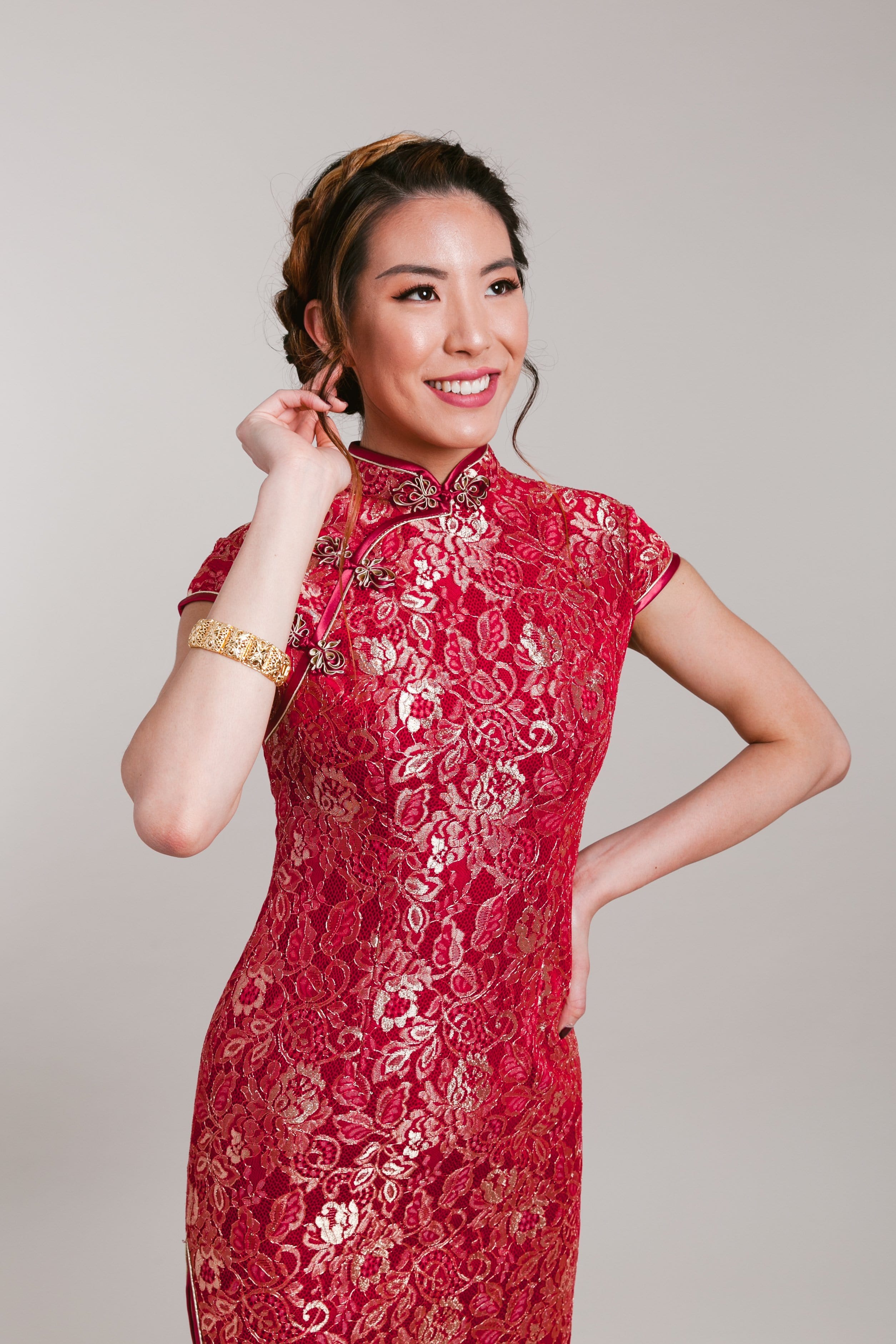 Melinda Dress | Traditional Lace Qipao ...